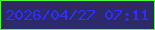 文字の大きさ：5、枠の色：51fe3b、背景の色：2e2a69、文字の色：2d2ef6 無料ブログパーツのブログ時計