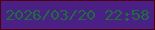 文字の大きさ：4、枠の色：520010、背景の色：4b2085、文字の色：1d6d3e 無料ブログパーツのブログ時計