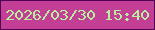 文字の大きさ：1、枠の色：520256、背景の色：c33e95、文字の色：baed9e 無料ブログパーツのブログ時計