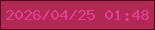 文字の大きさ：2、枠の色：52031b、背景の色：b22754、文字の色：de438b 無料ブログパーツのブログ時計