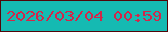 文字の大きさ：4、枠の色：520509、背景の色：15bab2、文字の色：d3264a 無料ブログパーツのブログ時計