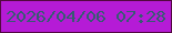 文字の大きさ：2、枠の色：520840、背景の色：b51bd6、文字の色：365b72 無料ブログパーツのブログ時計