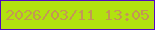 文字の大きさ：2、枠の色：520ac1、背景の色：b2e20f、文字の色：c49854 無料ブログパーツのブログ時計