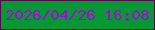文字の大きさ：1、枠の色：520c47、背景の色：069834、文字の色：a10ad2 無料ブログパーツのブログ時計