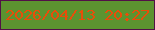 文字の大きさ：1、枠の色：521047、背景の色：5c9330、文字の色：e94d09 無料ブログパーツのブログ時計