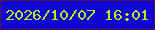 文字の大きさ：4、枠の色：521152、背景の色：0f04d0、文字の色：bbe81e 無料ブログパーツのブログ時計