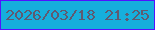 文字の大きさ：1、枠の色：5212ff、背景の色：16afdc、文字の色：5f5a70 無料ブログパーツのブログ時計