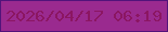 文字の大きさ：5、枠の色：52137a、背景の色：9a2a8f、文字の色：8b1662 無料ブログパーツのブログ時計