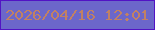 文字の大きさ：5、枠の色：5213c4、背景の色：6c67ca、文字の色：c18163 無料ブログパーツのブログ時計
