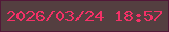 文字の大きさ：1、枠の色：521838、背景の色：543f40、文字の色：f33167 無料ブログパーツのブログ時計
