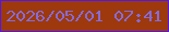文字の大きさ：3、枠の色：5219e2、背景の色：9d390d、文字の色：876bd6 無料ブログパーツのブログ時計