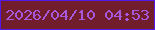 文字の大きさ：5、枠の色：5219ea、背景の色：711d2c、文字の色：a759dd 無料ブログパーツのブログ時計