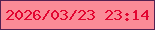 文字の大きさ：3、枠の色：522151、背景の色：fa8b97、文字の色：e20531 無料ブログパーツのブログ時計