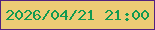 文字の大きさ：4、枠の色：522180、背景の色：edcb75、文字の色：119a51 無料ブログパーツのブログ時計