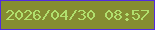 文字の大きさ：4、枠の色：522be0、背景の色：858d31、文字の色：b1df6d 無料ブログパーツのブログ時計