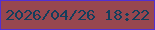 文字の大きさ：5、枠の色：5230d2、背景の色：97474f、文字の色：133e5c 無料ブログパーツのブログ時計