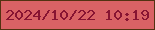 文字の大きさ：4、枠の色：523211、背景の色：d96265、文字の色：871432 無料ブログパーツのブログ時計