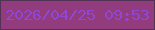 文字の大きさ：5、枠の色：523356、背景の色：923c7e、文字の色：9147d6 無料ブログパーツのブログ時計