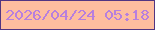 文字の大きさ：4、枠の色：523582、背景の色：febd9f、文字の色：b77fde 無料ブログパーツのブログ時計
