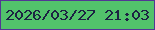 文字の大きさ：2、枠の色：523694、背景の色：52c26b、文字の色：1c2243 無料ブログパーツのブログ時計