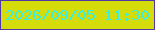 文字の大きさ：3、枠の色：5237a7、背景の色：d4dd0a、文字の色：39efe3 無料ブログパーツのブログ時計