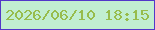 文字の大きさ：1、枠の色：5237c9、背景の色：c1eed1、文字の色：97bc4c 無料ブログパーツのブログ時計