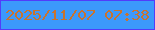 文字の大きさ：1、枠の色：523cfa、背景の色：3c99fb、文字の色：c8732f 無料ブログパーツのブログ時計