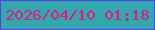 文字の大きさ：3、枠の色：523ee3、背景の色：34a7b0、文字の色：d61e79 無料ブログパーツのブログ時計