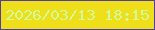 文字の大きさ：4、枠の色：523fa5、背景の色：efdf1b、文字の色：d2f99a 無料ブログパーツのブログ時計