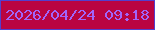 文字の大きさ：3、枠の色：523fcd、背景の色：b90441、文字の色：a165f9 無料ブログパーツのブログ時計