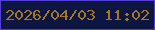 文字の大きさ：4、枠の色：523fd4、背景の色：0c1640、文字の色：a37727 無料ブログパーツのブログ時計