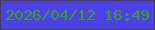 文字の大きさ：4、枠の色：524026、背景の色：4b41e8、文字の色：449b20 無料ブログパーツのブログ時計