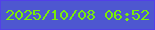 文字の大きさ：1、枠の色：5240e8、背景の色：4e57d0、文字の色：79ed08 無料ブログパーツのブログ時計