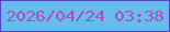 文字の大きさ：4、枠の色：5243c6、背景の色：67bcee、文字の色：ab50b8 無料ブログパーツのブログ時計