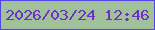 文字の大きさ：2、枠の色：5244e6、背景の色：a0c199、文字の色：6c32c5 無料ブログパーツのブログ時計
