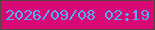 文字の大きさ：5、枠の色：52463e、背景の色：d80975、文字の色：53adf4 無料ブログパーツのブログ時計