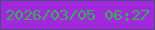 文字の大きさ：3、枠の色：524685、背景の色：9f29db、文字の色：33b058 無料ブログパーツのブログ時計