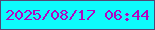 文字の大きさ：5、枠の色：524774、背景の色：0efafc、文字の色：b206c0 無料ブログパーツのブログ時計
