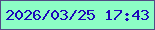 文字の大きさ：5、枠の色：524b85、背景の色：8cfdc5、文字の色：1c08ba 無料ブログパーツのブログ時計