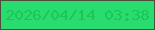 文字の大きさ：4、枠の色：524c3c、背景の色：29dc70、文字の色：1ec553 無料ブログパーツのブログ時計
