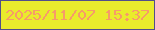 文字の大きさ：1、枠の色：524e8b、背景の色：eaeb2c、文字の色：f79b69 無料ブログパーツのブログ時計