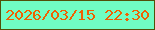 文字の大きさ：4、枠の色：525008、背景の色：70fdc3、文字の色：f05f01 無料ブログパーツのブログ時計