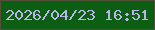 文字の大きさ：4、枠の色：525038、背景の色：0c5f12、文字の色：bab6e7 無料ブログパーツのブログ時計