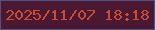 文字の大きさ：3、枠の色：525083、背景の色：4a1830、文字の色：c74d36 無料ブログパーツのブログ時計