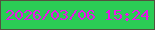文字の大きさ：2、枠の色：52523e、背景の色：2bcc55、文字の色：e915e9 無料ブログパーツのブログ時計