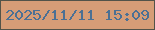 文字の大きさ：3、枠の色：525349、背景の色：d69d77、文字の色：4b7094 無料ブログパーツのブログ時計