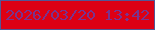 文字の大きさ：3、枠の色：525795、背景の色：dd0014、文字の色：79338f 無料ブログパーツのブログ時計