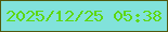 文字の大きさ：2、枠の色：52580d、背景の色：81e2db、文字の色：5ed710 無料ブログパーツのブログ時計