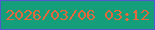 文字の大きさ：5、枠の色：5258cf、背景の色：149e7a、文字の色：e1693d 無料ブログパーツのブログ時計