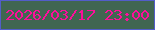 文字の大きさ：2、枠の色：525dc9、背景の色：406651、文字の色：fc0f9b 無料ブログパーツのブログ時計